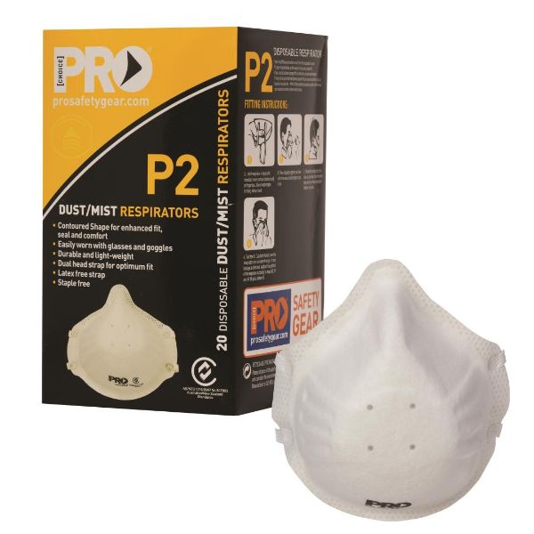 Picture of PRO RESPIRATOR P2 NON VALVE BOX OF 20