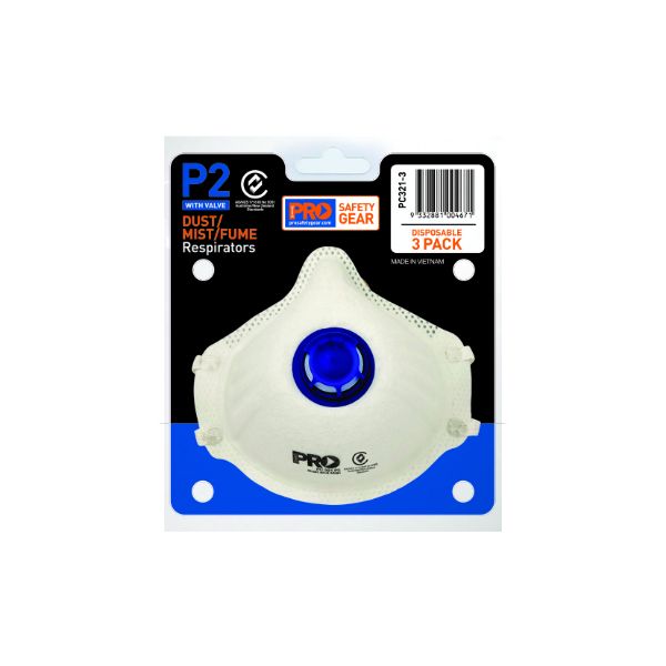 Picture of PRO RESPIRATOR P2 WITH VALVE 3PK