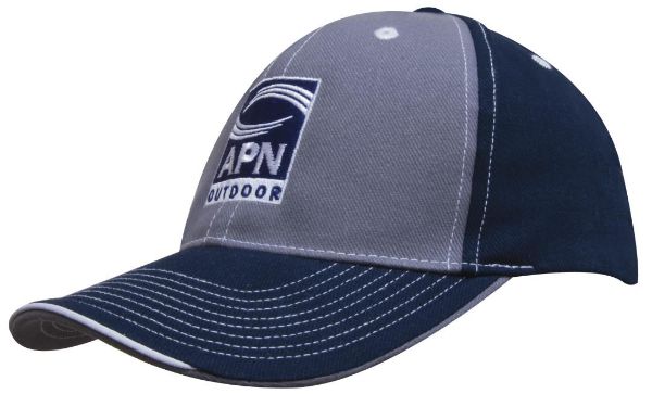 Picture of HSZ HEAVY BRUSHED COTTON CAP 2 TONE WITH SANDWICH LIP PEAK