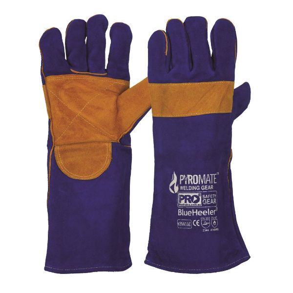 Picture of LEATHER WELDER BLUE HEELER GLOVES