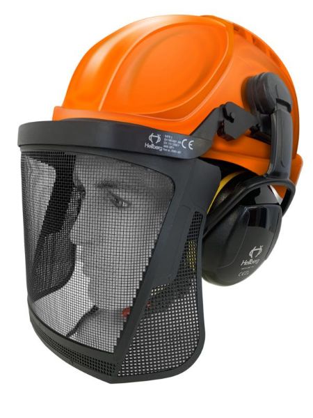Picture of ARMOUR®|HELLBERG® HARD HAT EARMUFF & VISOR FORESTRY KIT MESH