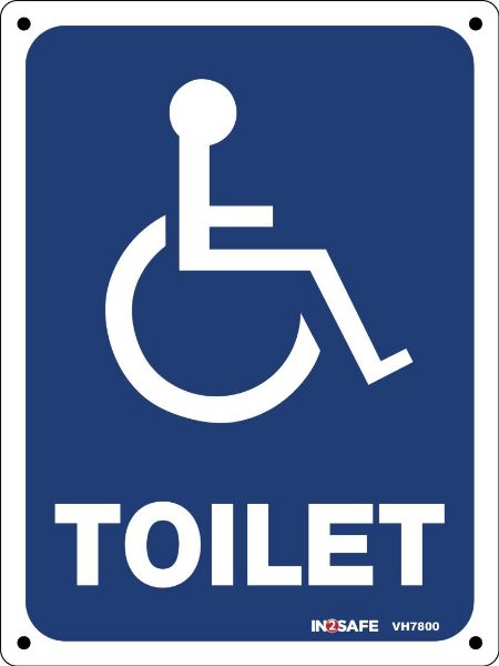 Picture of TOILET WHEELCHAIR SIGN 150 X 200 PVC