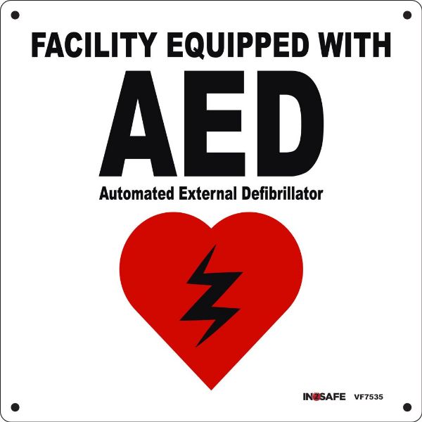 Picture of AED EQUIPPED SIGN 150 X 75 LABEL SAV