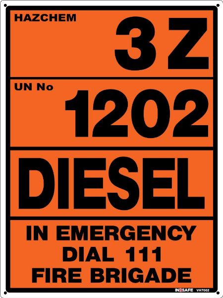 Picture of DIESEL UN1202 3Z STORAGE SIGN 225 X 300 PVC