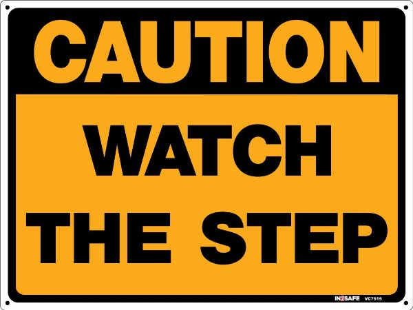 Picture of CAUTION WATCH THE STEP 300 X 225 PVC