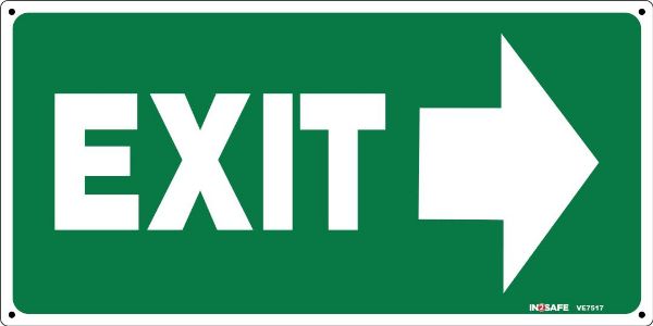 Picture of EXIT ARROW RIGHT SIGN 300X150