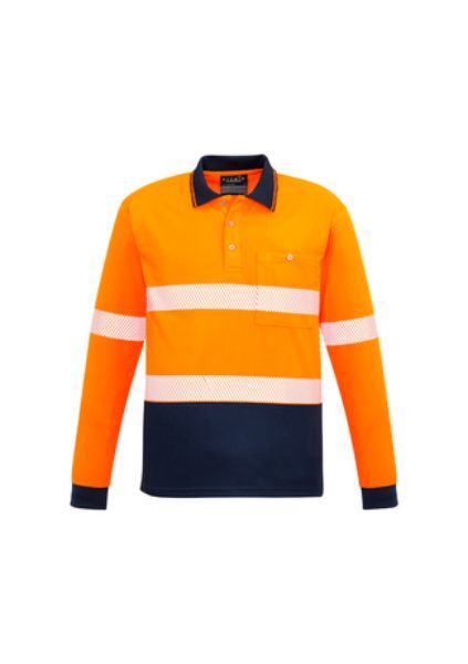 Picture of UNISEX HI VIS SEGMENTED L/S POLO - HOOP TAPED
