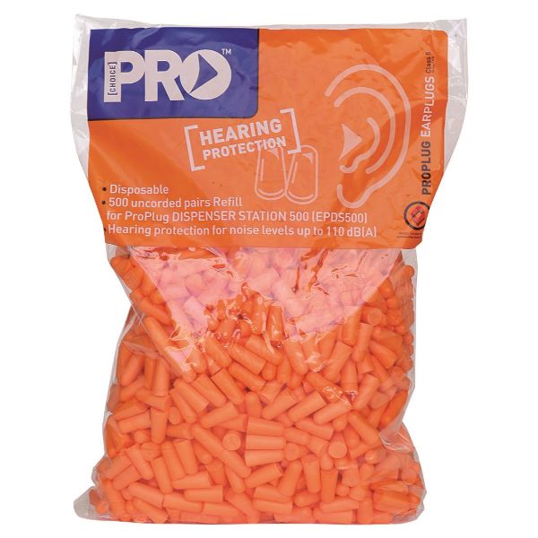 Picture of PRO EARPLUGS FOAM UNCORDED REFILL BAG FOR DISPENSER