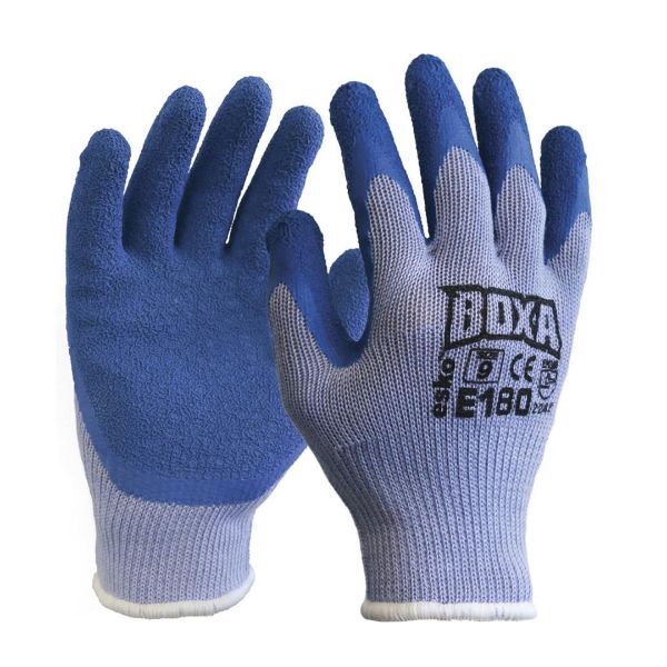 Picture of ESKO BOXA BLUE HEAVY DUTY CRINKLE COAT LATEX GLOVE