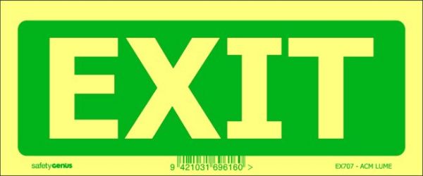 Picture of EXIT LUMINOUS SIGN 240×100 ACM