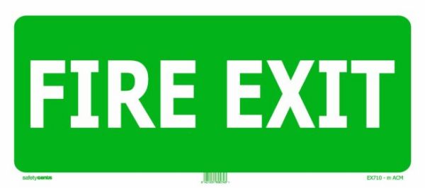 Picture of FIRE EXIT SIGN 450×200 ACM