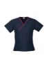 Picture of LADIES CONTRAST CROSSOVER SCRUBS TOP