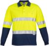 Picture of MENS HI VIS SPLICED POLO - LONG SLEEVE HOOP TAPED