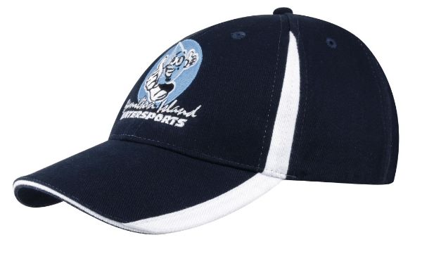 Picture of HSZ BRUSHED HEAVY COTTON CAP WITH INSERTS ON THE PEAK & CROW