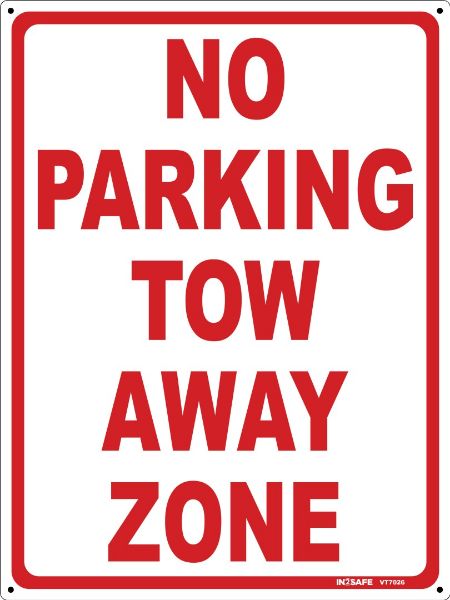 Picture of NO PARKING TOW AWAY ZONE SIGN 225 X 300 PVC